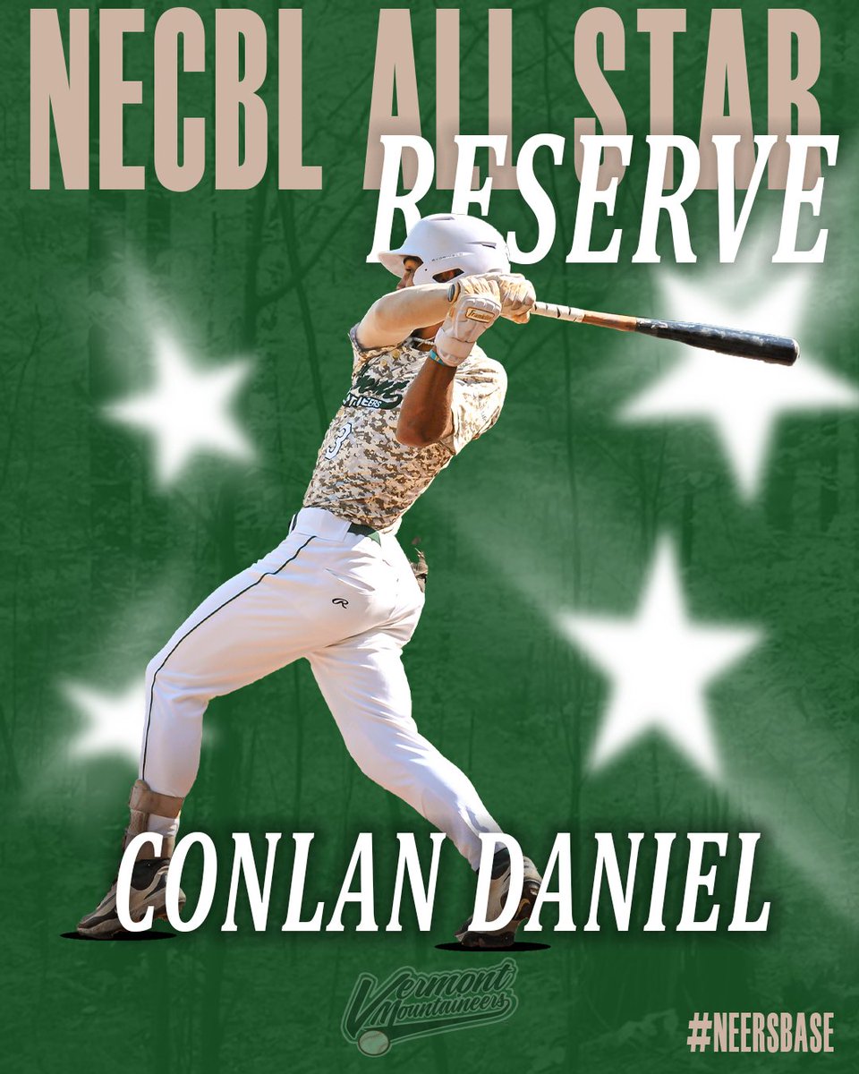 Vermont Mountaineers (@mountaineersvt) on Twitter photo NECBL All-Star RESERVE💥 <a href="/ConlanpDaniel/">Conlan Daniel</a>
Consistent all season. Now an All-Star reserve 😎
#neersbase⚾️ | <a href="/TheNECBL/">The New England League</a> | <a href="/GoBearcatsBASE/">Cincinnati Baseball</a> NECBL All-Star RESERVE💥 <a href="/ConlanpDaniel/">Conlan Daniel</a>
Consistent all season. Now an All-Star reserve 😎
#neersbase⚾️ | <a href="/TheNECBL/">The New England League</a> | <a href="/GoBearcatsBASE/">Cincinnati Baseball</a>
