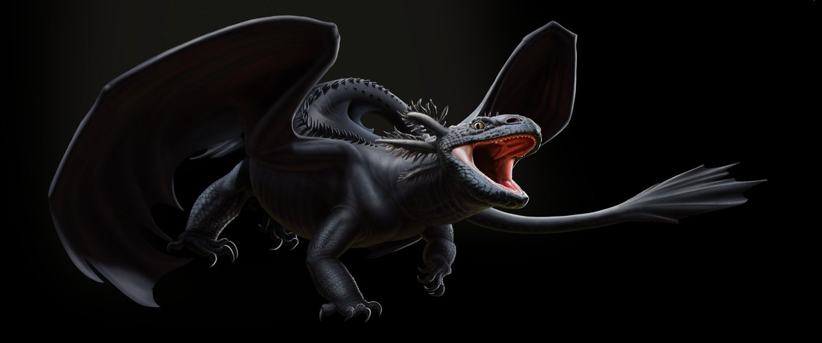 my realistic take on Toothless the Night Fury from #HTTYD before Hiccup Fanum Taxed his tail