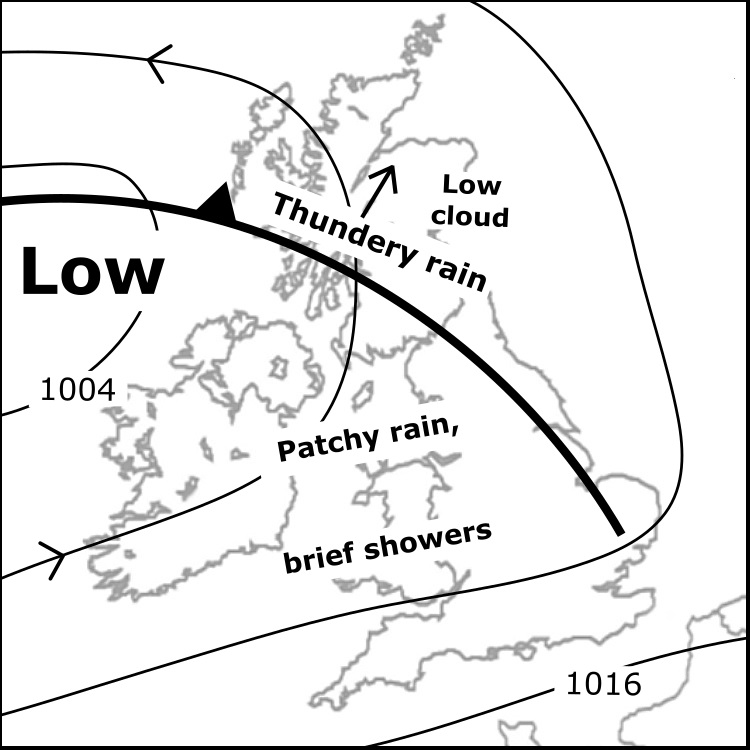the_MWIS's tweet image. Mon 14/7: Heavy rain and thunderstorms increasingly affect the Highlands; northern areas largely dry until late. Bursts of rain over N England in morning, locally turn thundery, moving into Borders. Local showery bursts for Wales & S Pennines. Gusty winds. Fresher air arriving.