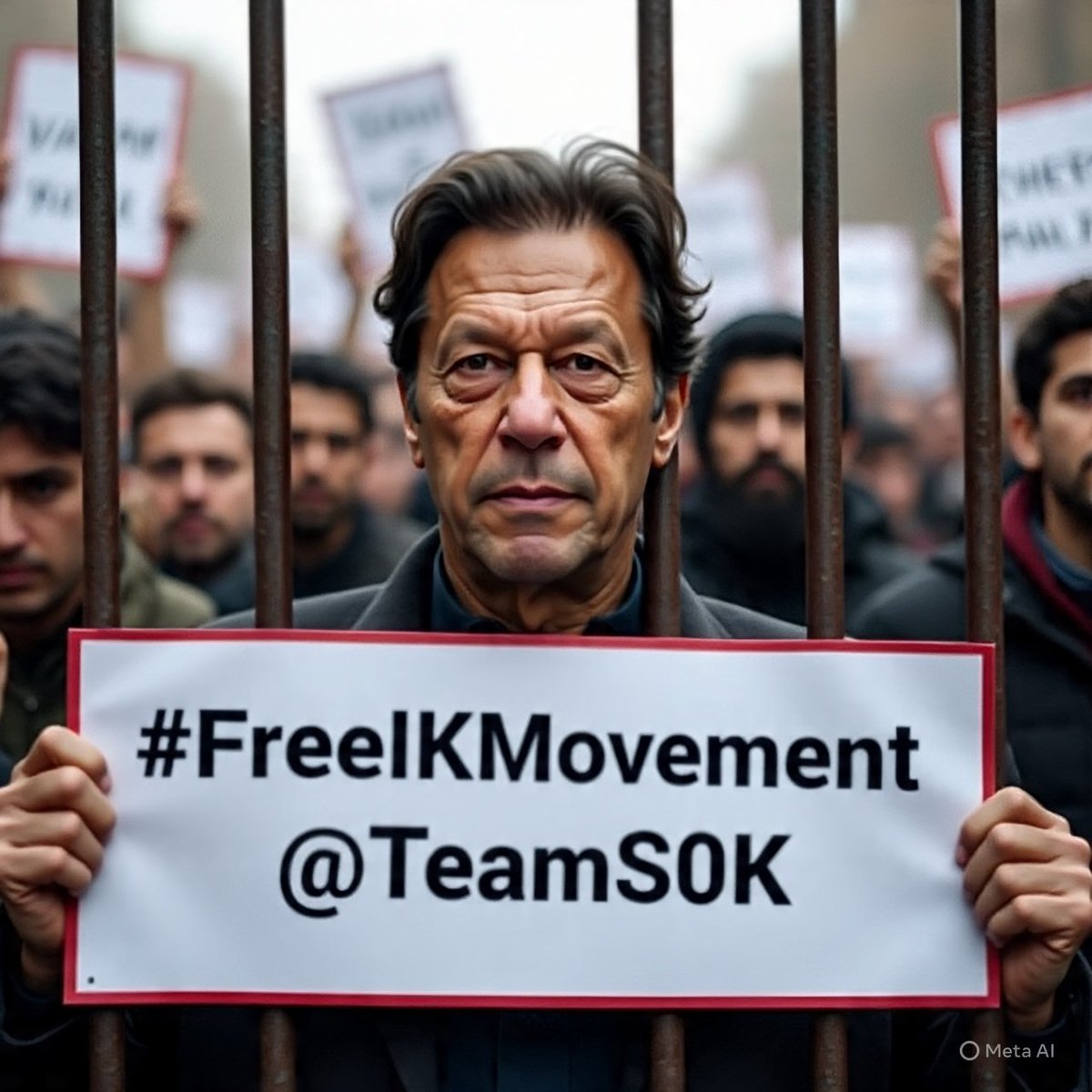 His chains are forged in fear, not right,
But dawn is near, and so is light.
We won't let silence win this game,
We chant his truth, we roar his name.
#FreeIKMovement <a href="/TeamS0K/">Shaheens of Kaptaan</a>
<a href="/Sanii_007/">Sania...</a>