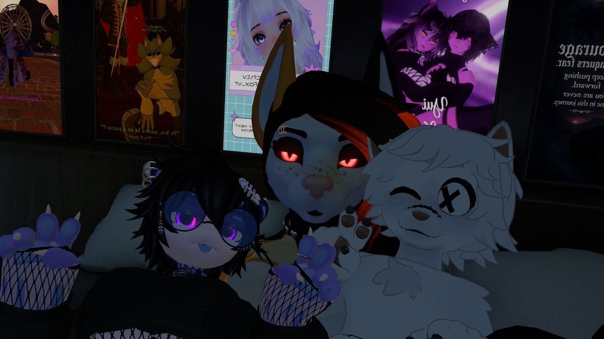 ADAverageAD's tweet image. #Furry #Vrchat #Cuddles #Fun
Another wonderful night with some adorable beans! I just love cuddling... I think I have an addiction problem to cuddles lol