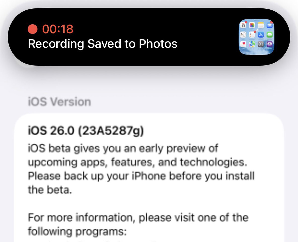 xezrunner's tweet image. So much for Liquid Glass… Liquid Vaseline, all over the screen!
(excluding Control Center, Lock Screen and Dynamic Island)
Some blur or other UI overlay must have gotten stuck. FB18817631