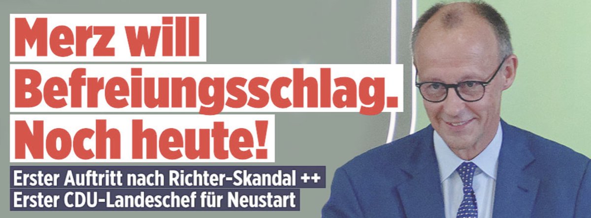 Merz will in der ARD beim ersten TV-Auftritt nach dem Richter-Wahldesaster die Stimmung drehen. Nur wie?
bild.de/politik/inland…