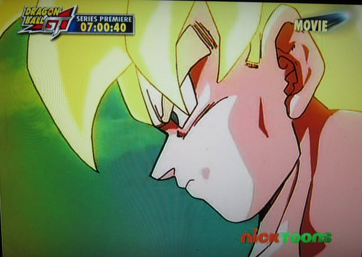 TanookiKuribo's tweet image. For no reason, here's a pic I took back in 2012 of the Dragon Ball GT premiere timer on Nicktoons during a DBZ movie marathon.