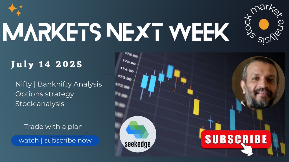 mpauls's tweet photo. #nifty #banknifty #stockmarketanalysis #technicalanalysis #stockmarketreview #premarketanalysis
MARKETS TO SLIDE FURTHER ? : Weekly Stock Market Analysis : July 14 2025
Youtube : https://t.co/hdDR3mXXUz https://t.co/1VszK9RaY5