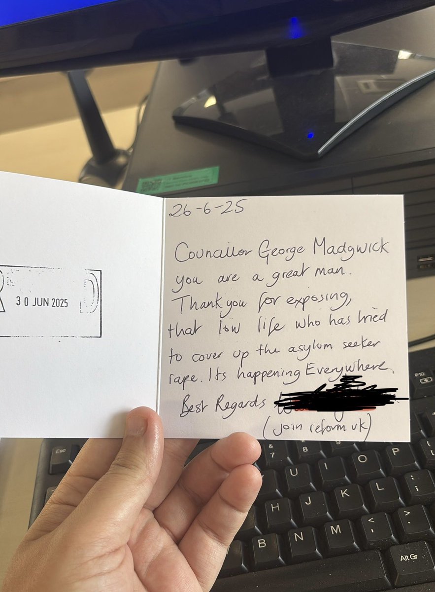 georgedmadgwick's tweet image. Just got into Council and saw this in my pigeonhole from a resident after all the rubbish the last few weeks
Things like this really boost my moral ❤️