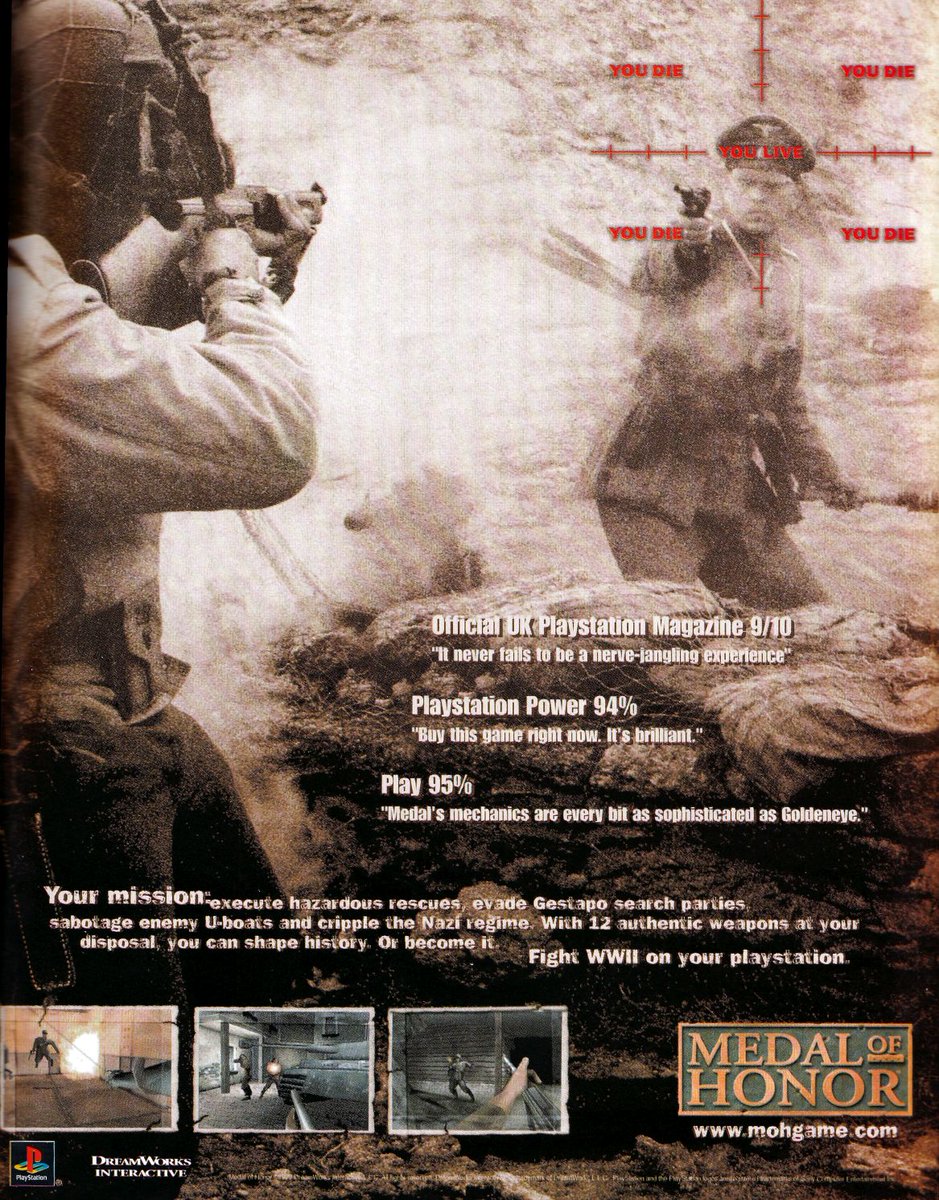 CoolBoxArt's tweet image. Medal of Honor / Print ad / DreamWorks Interactive / 2000