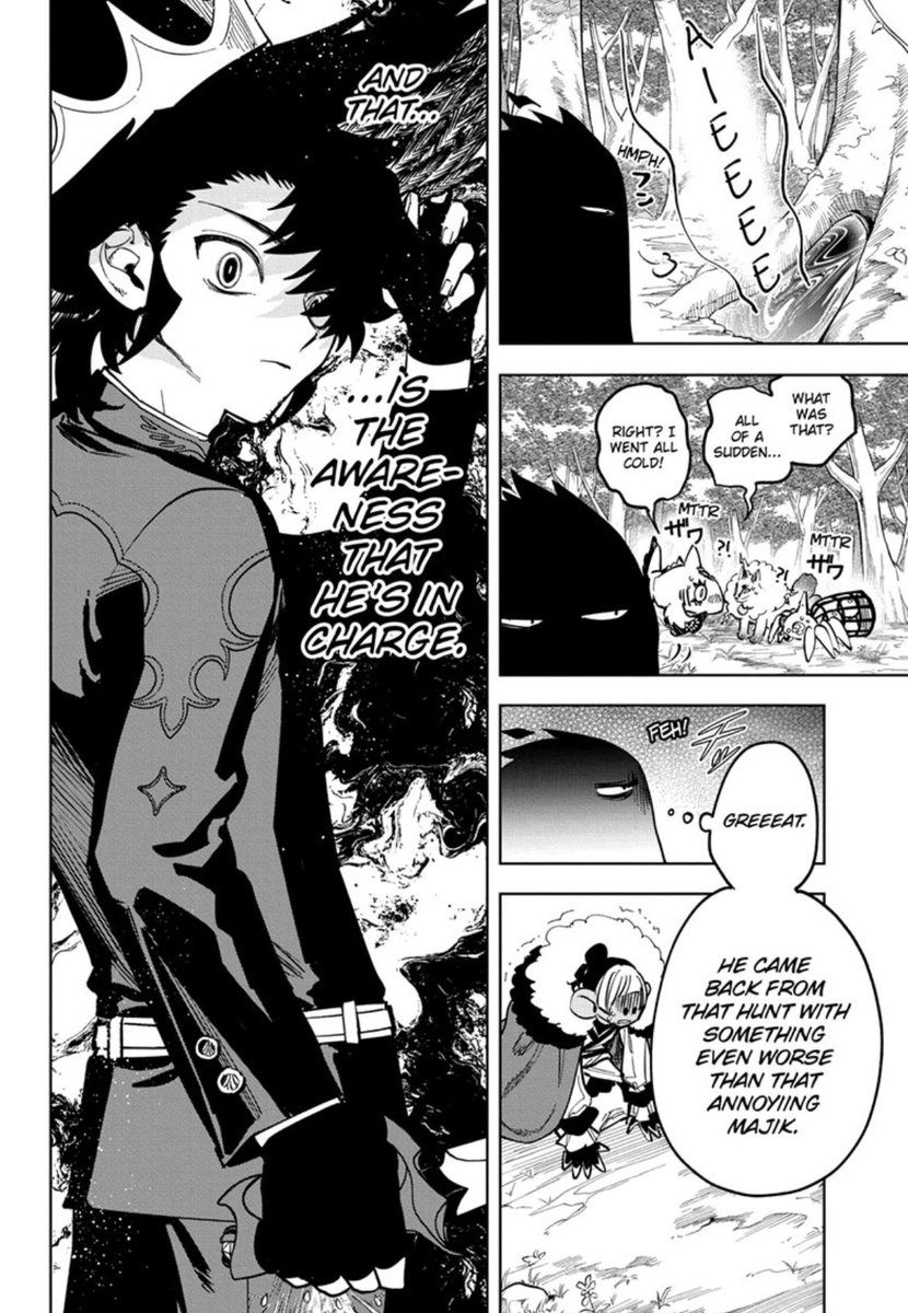 Picsking2's tweet image. Ichi the Witch 42
BRO ICHII😭😭😭
I swear Ichi is such a breath of fresh air as a Mc, having someone who’s not afraid to take risk and be in command is so refreshing.
I can’t wait till next chapter though, we’re finally gonna see Gokuraku and Togeice interact😭🙏
#MadannoIchi