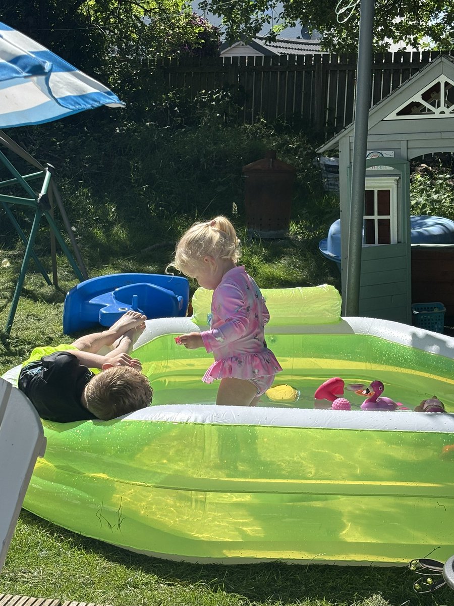 DrJMLundy's tweet image. Could we have this weather all summer? Asking on behalf of the water babies and their swim coach 😜🏊🏻