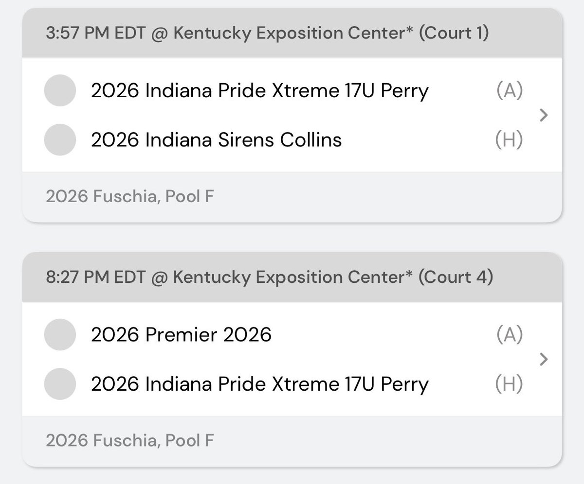 ruby__murrell's tweet image. Here’s my schedule for @TFNsRun4Roses The Championship!
@INPrideXtreme @LadyArtieHoops