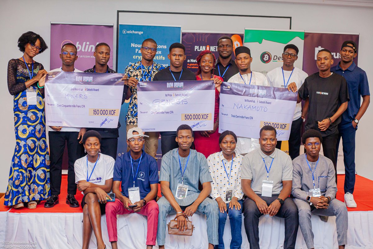 Loicbtc's tweet image. It’s been 1 week since we hosted @btcmastermind_ 2025 and it was:
✅ The 1st Benin&apos;s Bitcoin Hackathon
✅ Bitcoin Dev Day: Lightning, open-source tools, workshops
✅ Conference Day: panels, keynotes, discussions
✅ Celebration Day: Graduation , Treasury Hunt, Hackathon prizes
