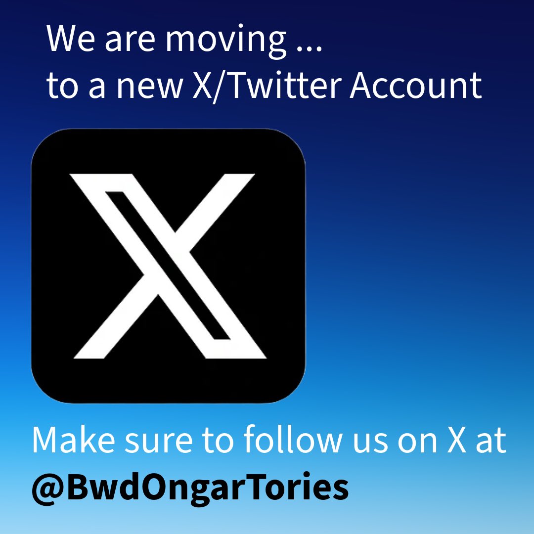 Brentwood &amp; Ongar Conservatives are moving to a new primary X/Twitter Account.  Make sure to follow us at <a href="/BwdOngarTories/">Brentwood & Ongar Conservatives</a>. <a href="/followers/">はうはう</a>