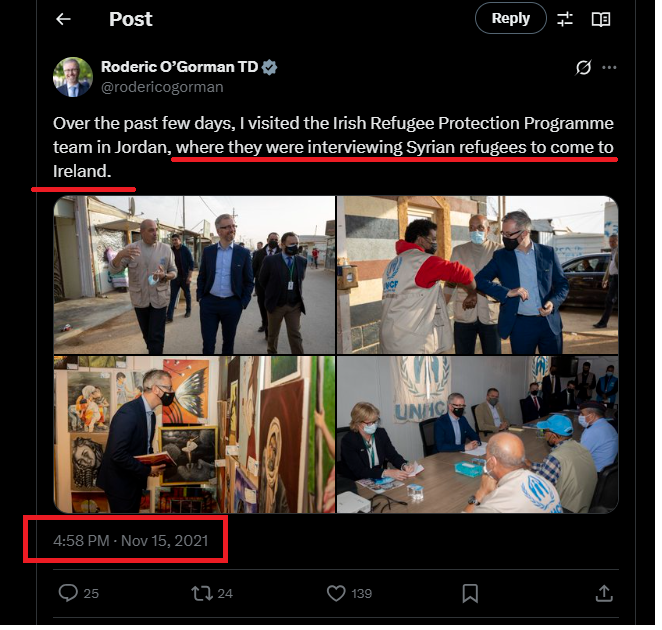 TraceyOMahony81's tweet image. While you were locked in your home and forbid from travelling outside the country during Covid-19, the Irish Government were traveling to places like Jordan, to search for, interview and select "refugees" to bring back to Ireland on chartered flights.
If you are not angry, you…