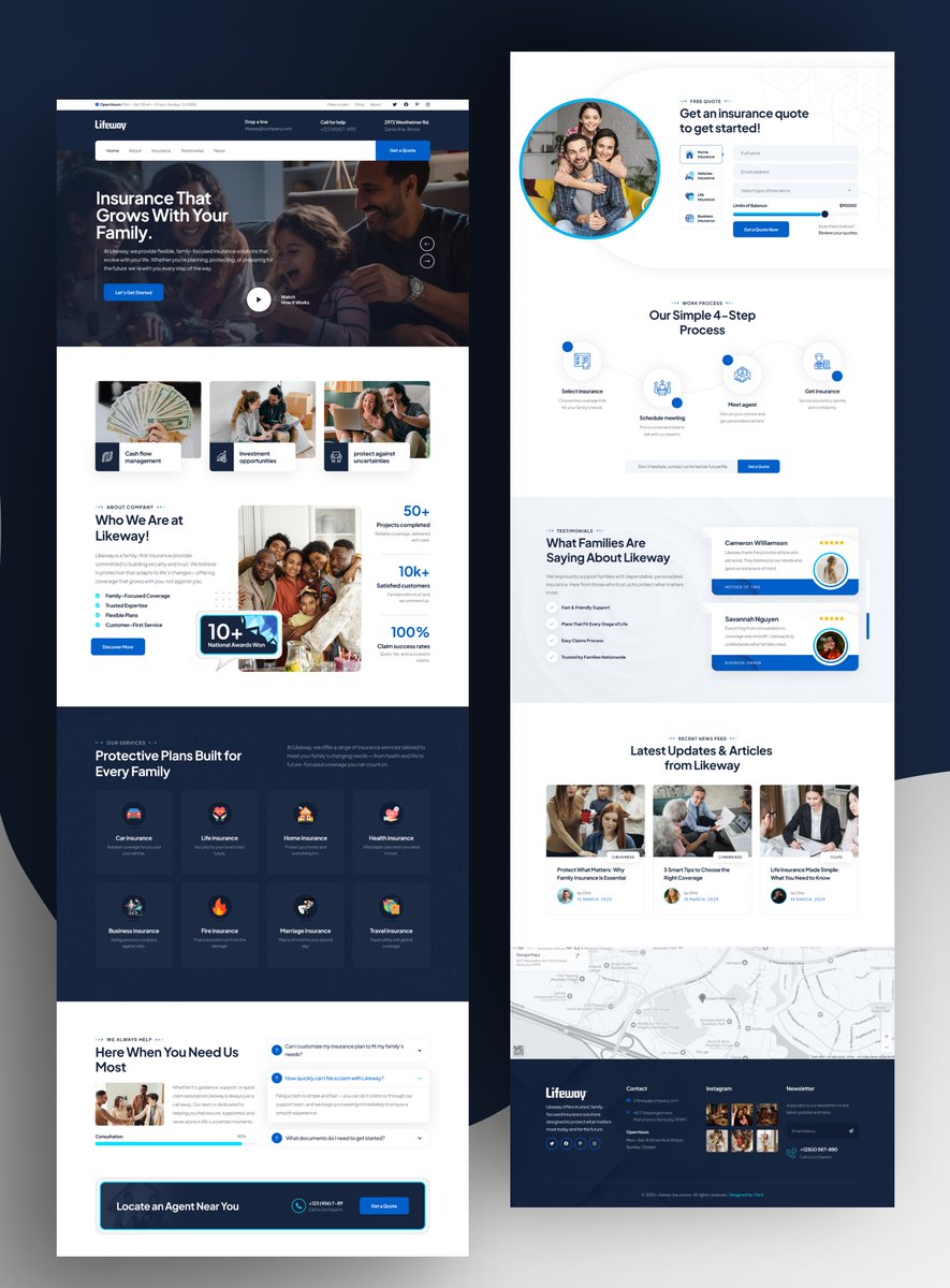 chris_visuals55's tweet image. Insurance Company Website✨