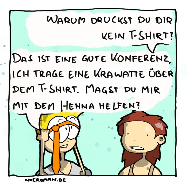 Man könnte natürlich auch die Krawatte bedrucken, aber nachher trägt man dann doch ein Sakko und dann sieht man den Code nicht mehr... Anders als bei dem Handrücken!