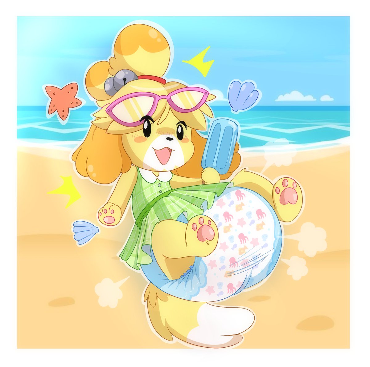 ☀️Summer Isabelle - Patr*on Reward☀️ #ABDL #diaperfur #babyfur #diaper