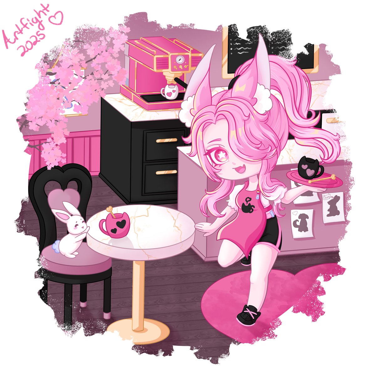 My first ever artfight  attack ended up being friendly fire~ 
Sorry not sorry Lia Seria was too pretty to not draw hehe 💕

For <a href="/Kajackies/">『 Kaji 』</a>  😋