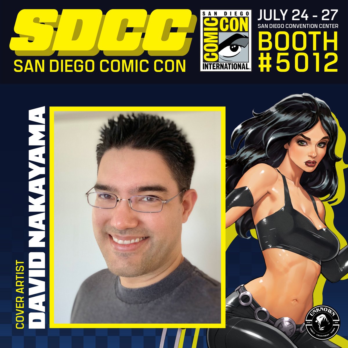 Unknown_Comics's tweet image. SDCC Exclusive! 🎨
Meet David Nakayama at San Diego Comic-Con! He'll be at Booth #5012, July 24-27, at the San Diego Convention Center! Don't miss your chance to get your favorite covers signed!
#SDCC #DavidNakayama #ComicArtist #SDCC2025 #Convention