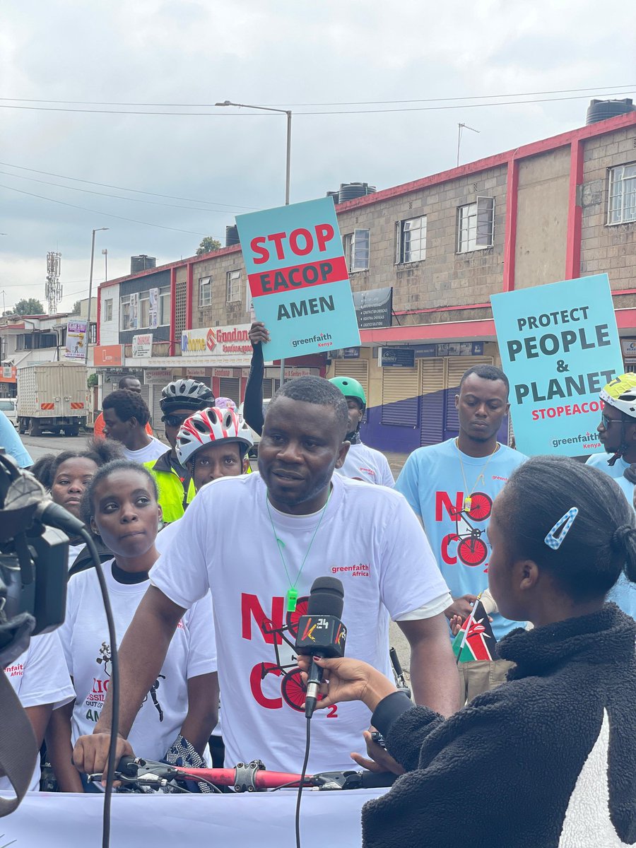 2/4

Today’s cycling action was a powerful reminder: while corporations invest in oil, we invest in life. People of faith are rising across Africa not with silence, but with sacred resistance.
#Cycling4JustTransition
#StopEACOP