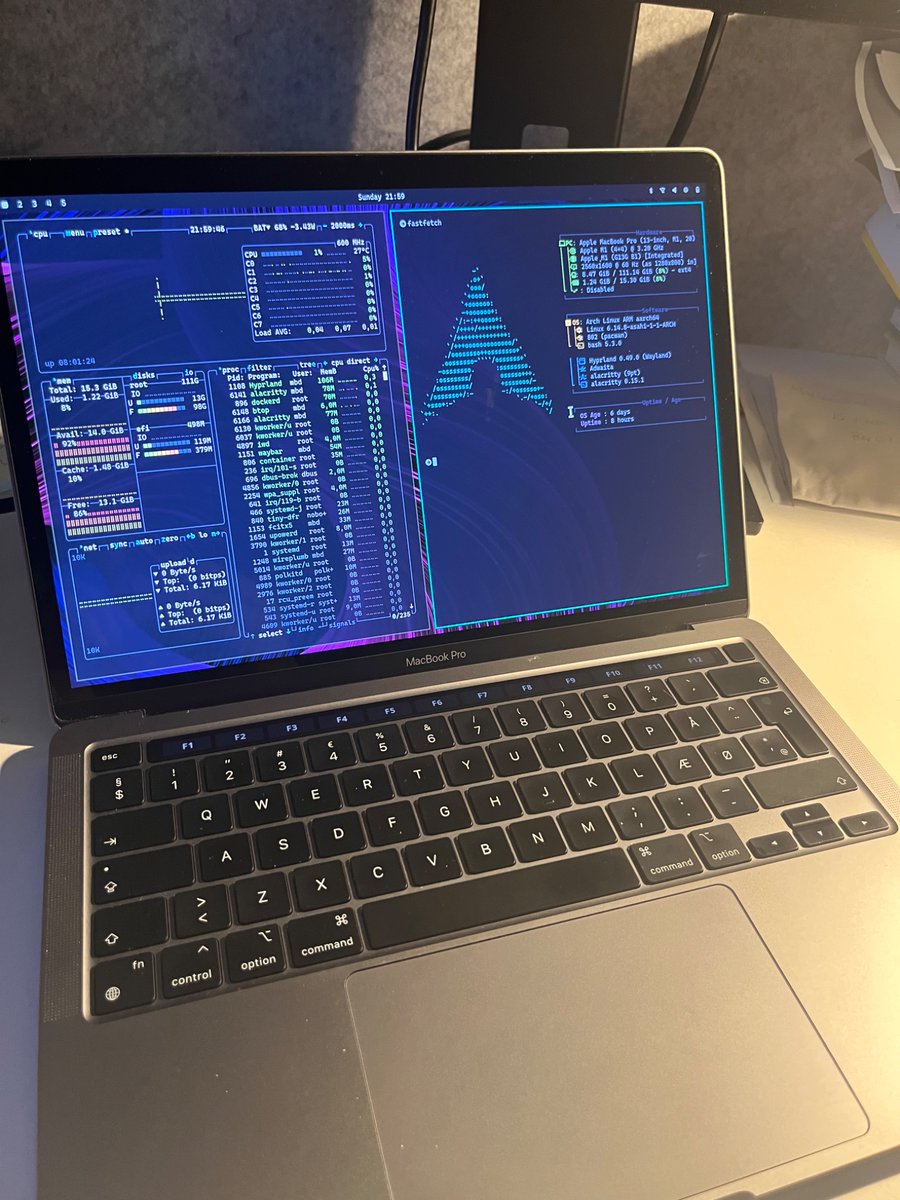 This is fun! Got Omarchy running on my old M1 MacBook Pro too