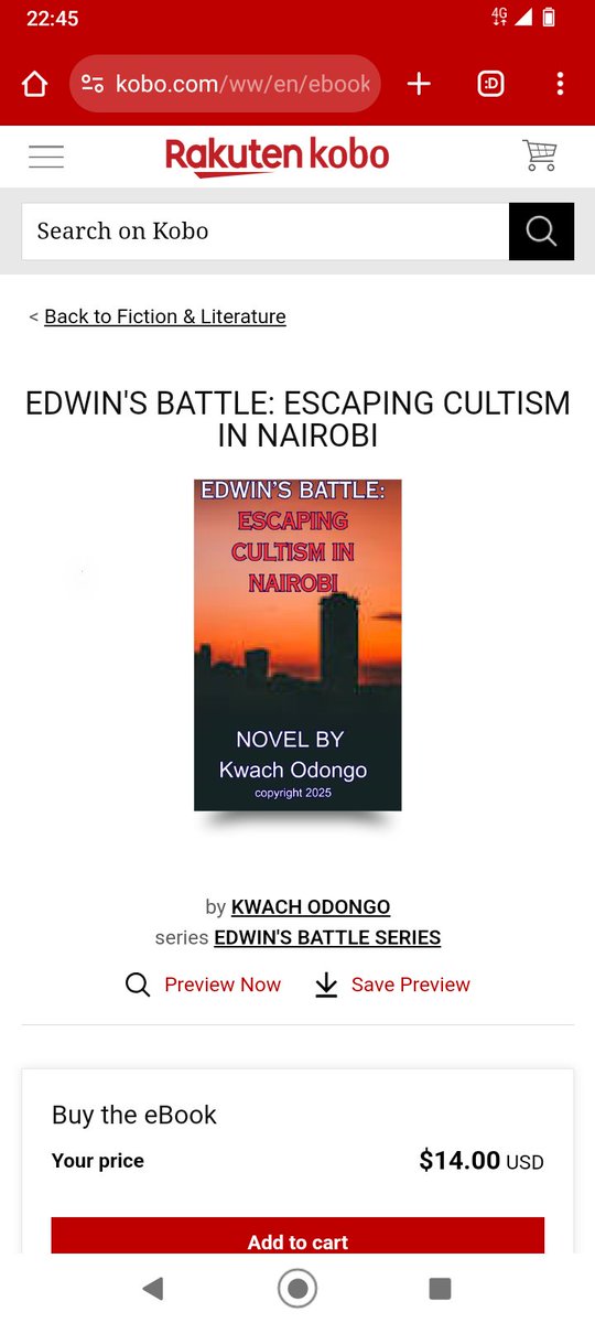 EstonKwach's tweet image. Get yourself a copy of my latest novel
It's how a Kenyan man escaped cultism in Nairobi.
kobo.com/ww/en/ebook/ed…