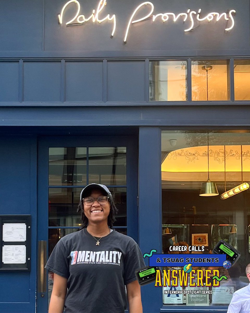 TSUCollegeofAG's tweet image. Answering the career call is Kayla Bridges, who is "serving" as Restaurant Operations Intern at Daily Provisions in NYC! 🧑🏿🍳 🥦 🍗 Her role is to assist in the daily operational management across multiple restaurant locations of Daily Provisions in the city. 🏙️ Nice job Kayla!