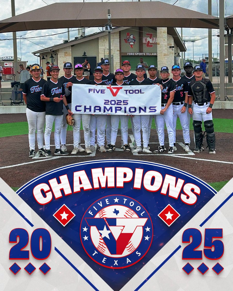 🏆CHAMPIONS🏆

Congrats to <a href="/OKFuelAthletics/">OK Fuel Athletics</a> 2028 Brumbaugh on winning the 15U National championship of the <a href="/FiveTool/">Five Tool Baseball</a> Summer Classic Satellite Series!

#WatchEm / #SummerClassicSS / <a href="/FiveToolOK/">Five Tool Oklahoma</a>