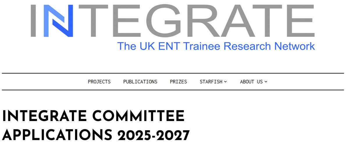 ENT Integrate (@entintegrate) on Twitter photo There is just over one week to apply to the INTEGRATE 2025-2027 committees!
More information is available on the INTEGRATE website below! Applications close on 15/08/2025.
entintegrate.co.uk/integrate-comm… There is just over one week to apply to the INTEGRATE 2025-2027 committees!
More information is available on the INTEGRATE website below! Applications close on 15/08/2025.
entintegrate.co.uk/integrate-comm…