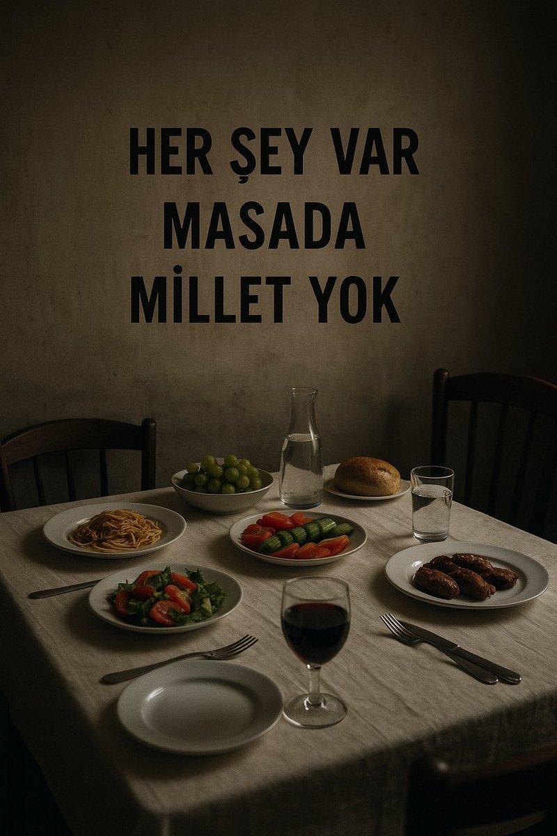 Her şey var masada, millet yok... Çünkü milletin cebinde para yok.
#MasadaMilletYok