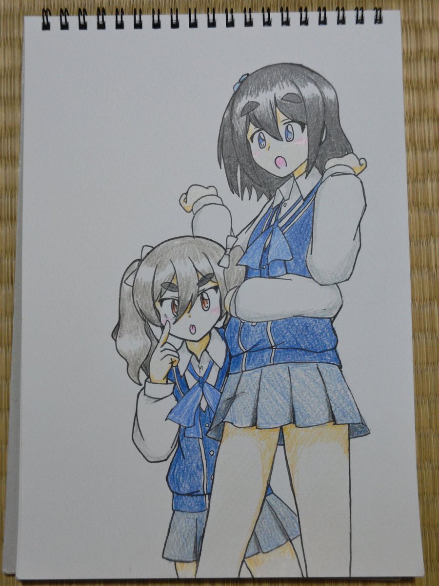 「今回の絵の朝練。 たまには他のアニメを… monoから雨宮さつきと霧山アン #m」|良詠のイラスト