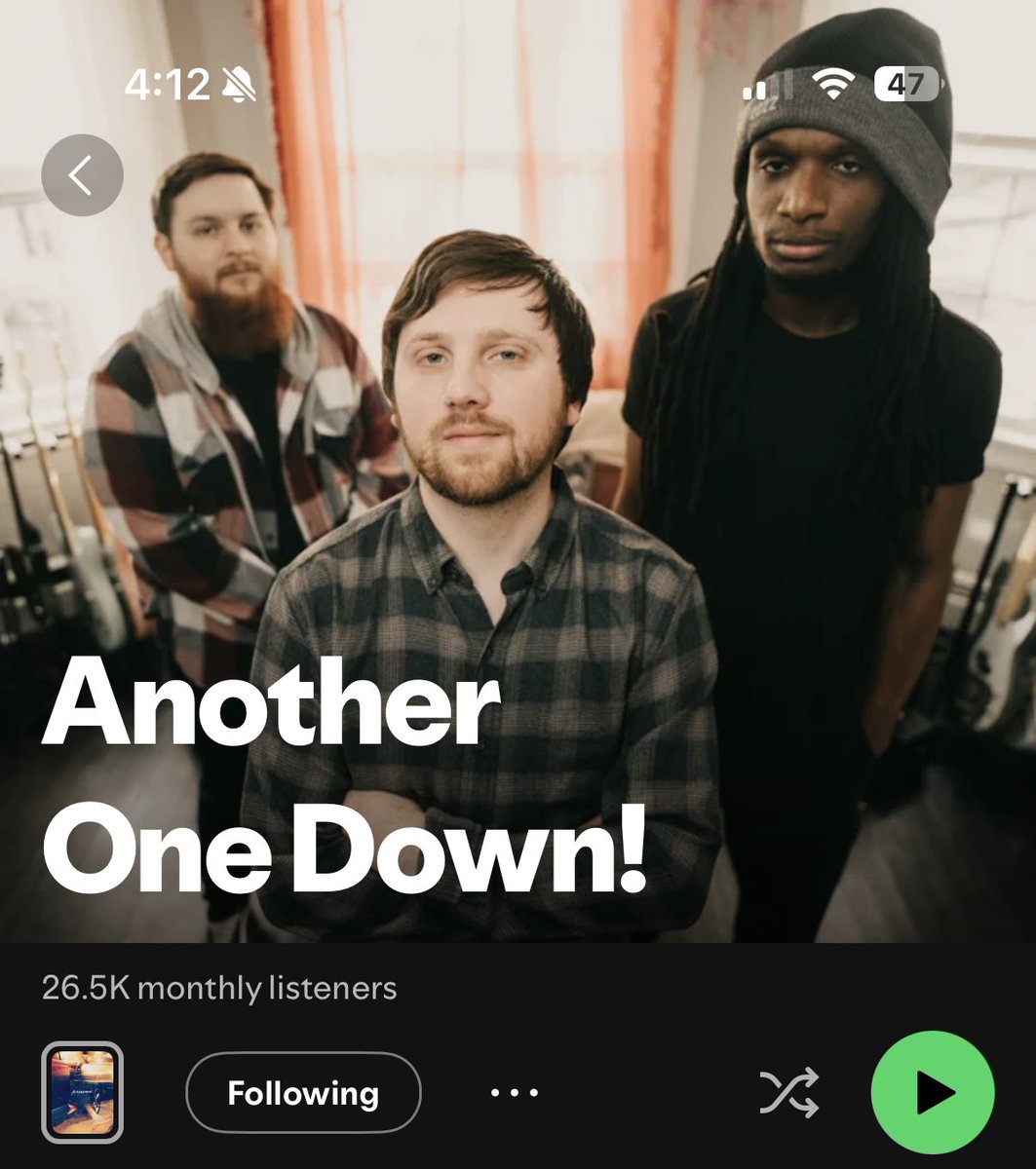 I keep being cynical and thinking that our numbers are gonna go down but they keep going up 😭😭😭

I’m so proud of our band and our new EP. We’ve been grinding hard for a long time and it feels good to see people continuing to listen.

Thank you 💙