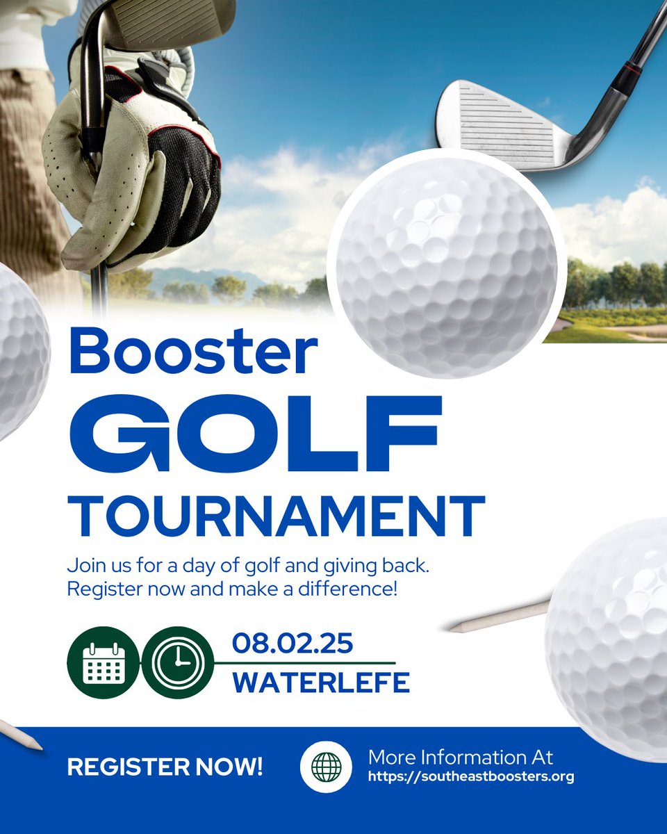 Southeast High School Athletics (@southeast_noles) on Twitter photo 🔶🔷 Southeast High Athletic Booster Club
🏌🏻♀️🏆 Annual Golf Tournament
⛳️ August 2nd, 2025
🔷🔶🍢 Waterlefe Country Club
Please register to join us to raise money for SE!!!
southeastboosters.org/seminoles-golf/
<a href="/SehSeminoles/">Southeast High School</a> <a href="/wersoutheast/">WeAreSoutheast</a> <a href="/SoutheastFTBL/">Southeast Football</a> <a href="/CoachKitchie/">Matt Kitchie</a> <a href="/Cbradley2218/">Curt Bradley</a> 🔶🔷 Southeast High Athletic Booster Club
🏌🏻♀️🏆 Annual Golf Tournament
⛳️ August 2nd, 2025
🔷🔶🍢 Waterlefe Country Club
Please register to join us to raise money for SE!!!
southeastboosters.org/seminoles-golf/
<a href="/SehSeminoles/">Southeast High School</a> <a href="/wersoutheast/">WeAreSoutheast</a> <a href="/SoutheastFTBL/">Southeast Football</a> <a href="/CoachKitchie/">Matt Kitchie</a> <a href="/Cbradley2218/">Curt Bradley</a>