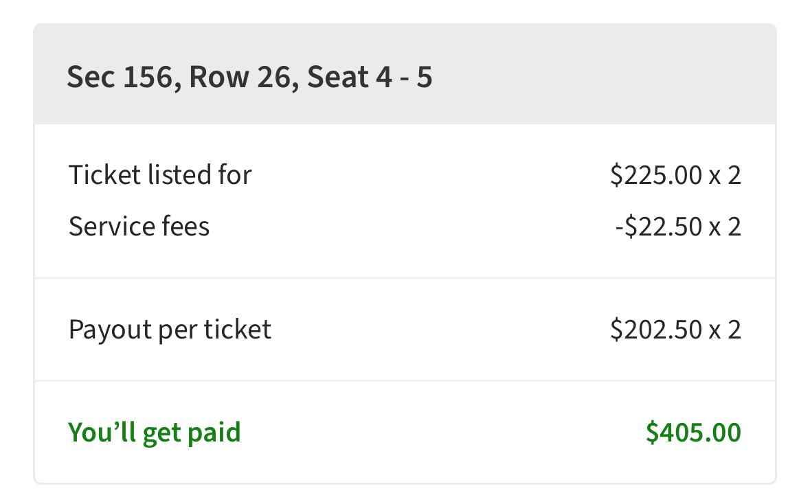 TylerAlonso's tweet image. I really don’t understand why Ticketmaster needs an excessive $120+ off top from my listed tickets.
So with that being said, if anyone is looking for two tickets to the Bengals VS Jets game on October 26th, I have:
Two tickets
Section 156
Seats 4-5
$200 each
