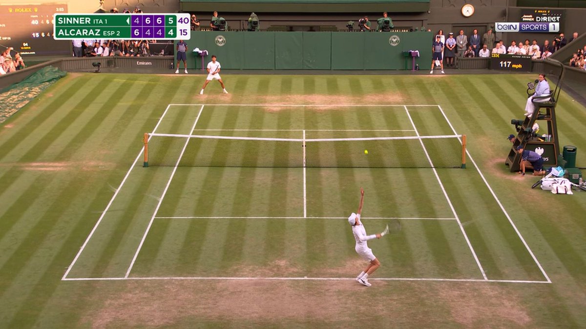 JeuSetMaths's tweet image. 🌱 La traditionnelle comparaison de l'état du gazon en fin de quinzaine de #Wimbledon entre les années 80/90 et cette édition 2025.