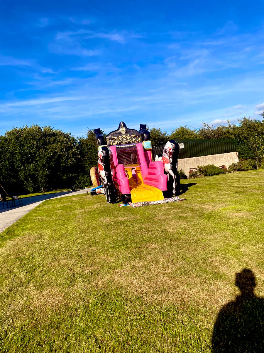 GerHogg's tweet image. Hard to see but our grass seed is just getting a lovely gentle soaking. Timing couldn’t be better, bouncy castle just deflated after a big birthday weekend here, Miss.6 is now Miss.7 😊🌦️