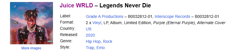 Glad I still have LND limited Purple sealed in amazing condition
