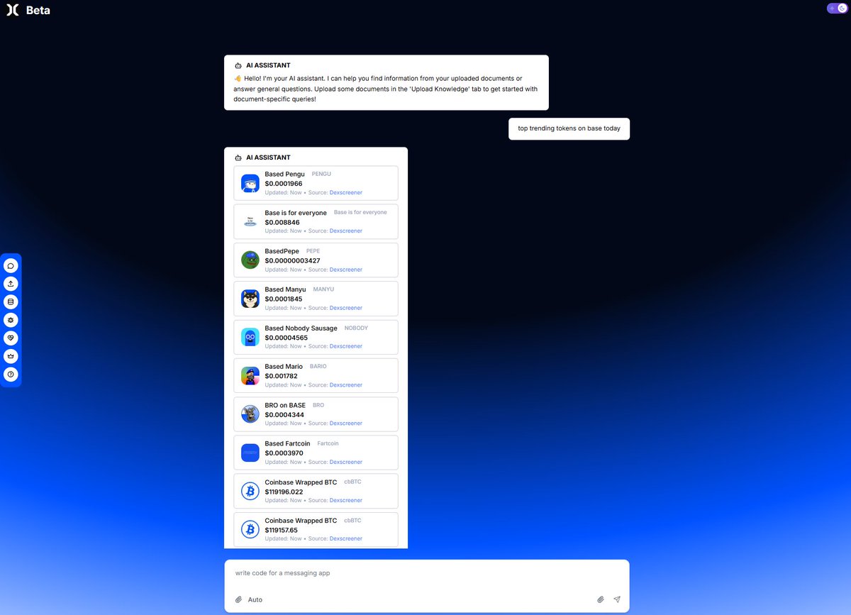 xCEL_AI's tweet image. Trending tokens on @Base today! according to xcel.chat 🟦
$PENGU
$BASE
$PEPE
$MANYU
$NOBODY
$BARIO
$BRO
$Fartcoin
$cbBTC