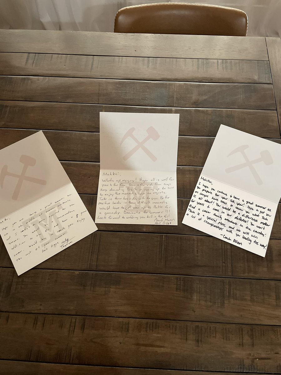 Thank you <a href="/CoachMann90/">Clifford Mann 🏈</a> <a href="/CoachMAllenFB/">Montell A. Allen II</a> <a href="/KodyTorgerson/">Coach Kody Torgerson</a> for the letters! This means alot! <a href="/Coach_Ramer/">Coach Ramer</a> <a href="/chaparralpumafb/">Chaparral Puma Football</a>