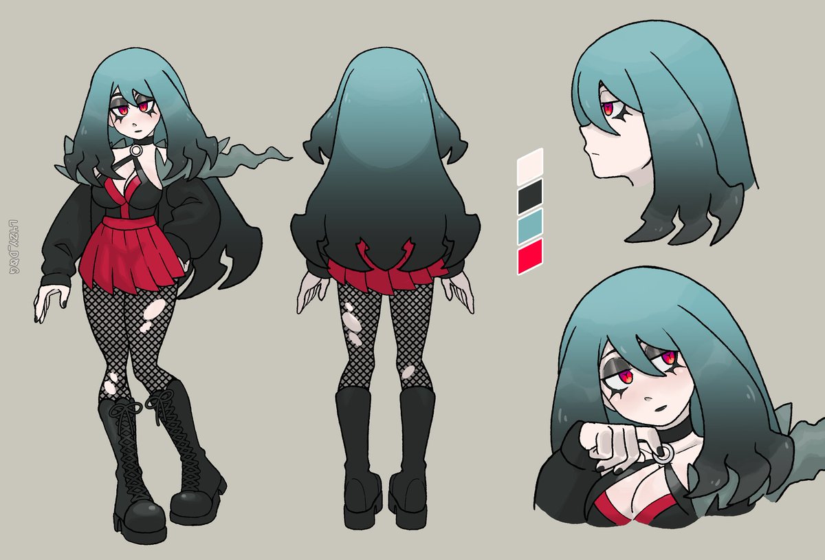 A new character sheet for <a href="/Marph92/">Copycat</a>!
#Commission #characterdesign #yveltal
