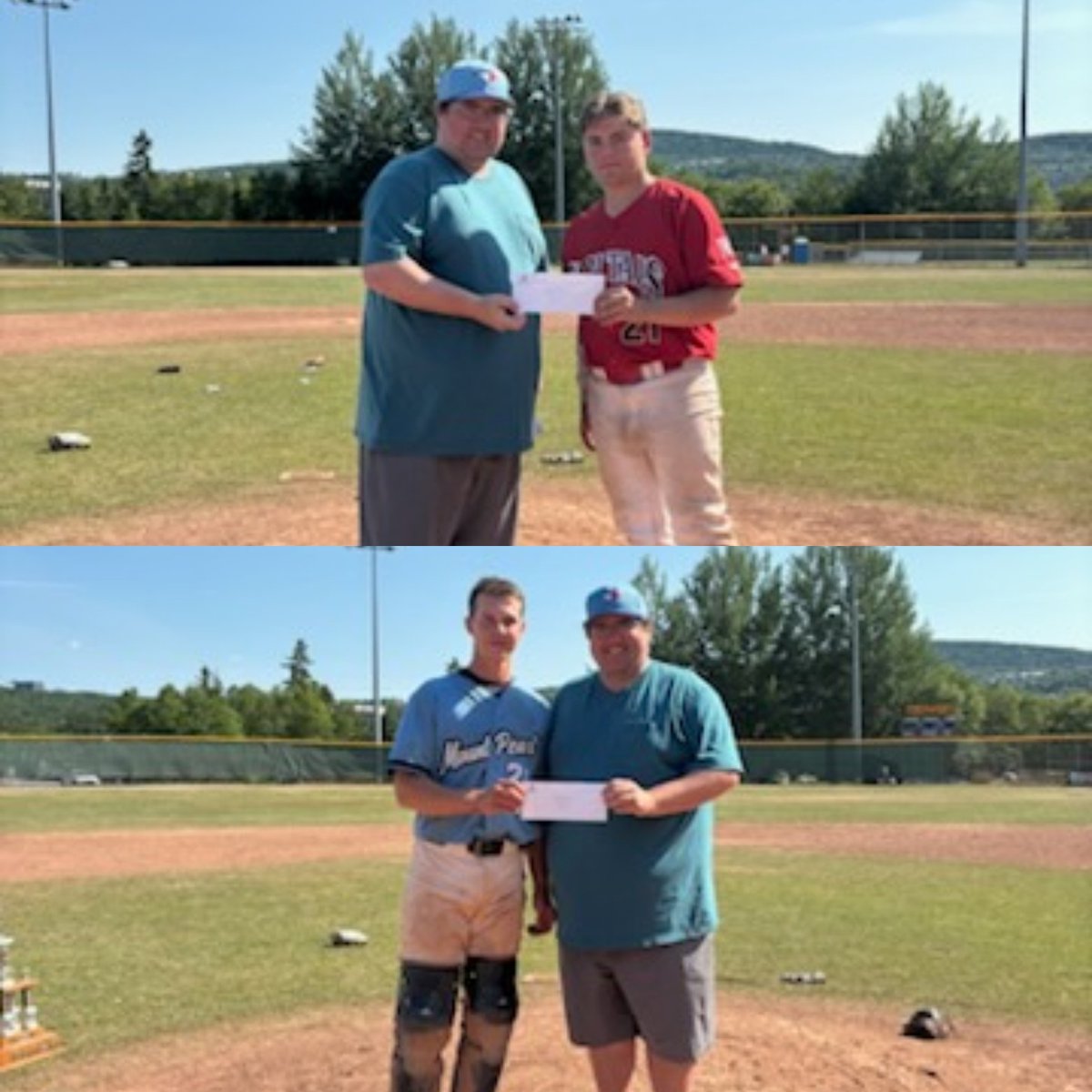 BaseballNL's tweet photo. Congrats to Mount Pearl for winning the Junior Championship!

The Blazers defeated St. John's 11-4  ⚾️

Player of the Game
✅️ Spencer Tipple (MP)
✅️ Luke Druken (SJ)

Tournament Awards 🏆
Top Batter - Dylan Morgan (SJ)
Top Pitcher - Cam Pennell (MP)
MVP - Liam Bavis (MP) https://t.co/a8lWVsVuzP