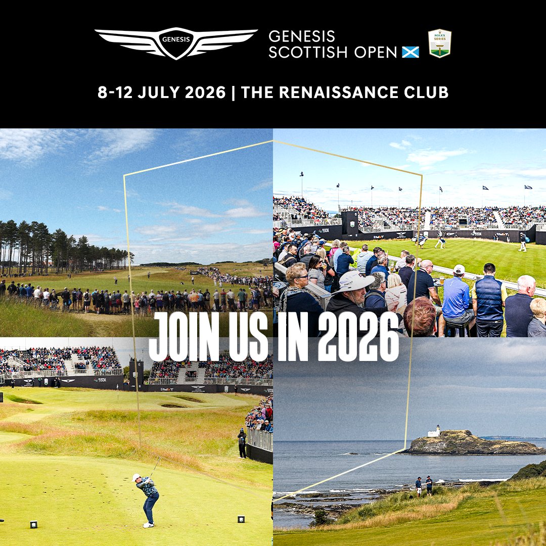 ScottishOpen's tweet image. REGISTER YOUR INTEREST FOR 2026! 🎟️
Tap here 👇
etg.golf/ROIOS
#GenesisScottishOpen #RolexSeries #FedExCup