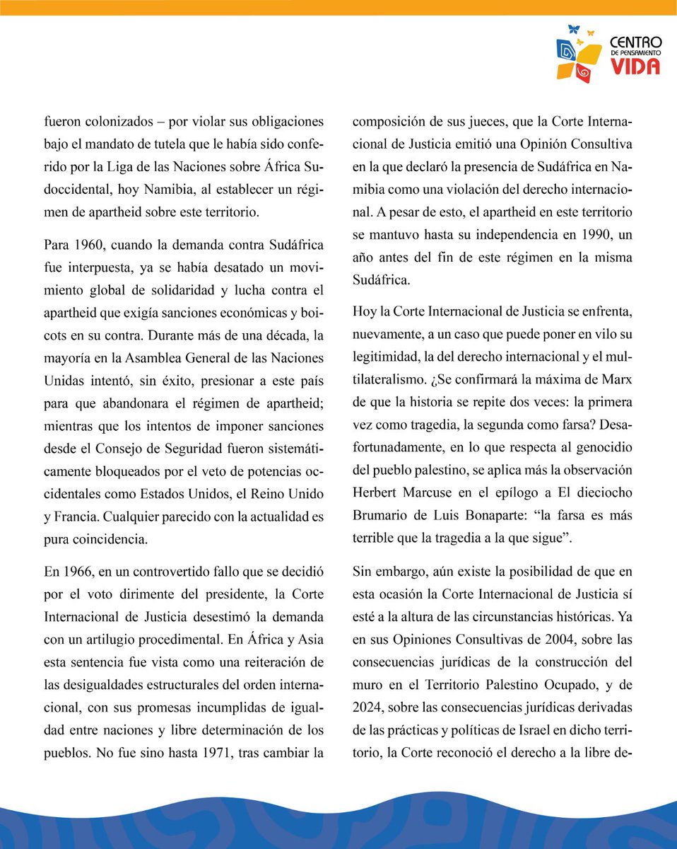 Mariaa_Prada's tweet image. La lucha contra el genocidio en Gaza no es una causa lejana: es una herida abierta que nos debe interpelar como humanidad.
Escribí esta columna para el @Vida_Economia sobre la importancia histórica de la reunión del Grupo de la Haya la próxima semana en Bogotá. Necesitamos…