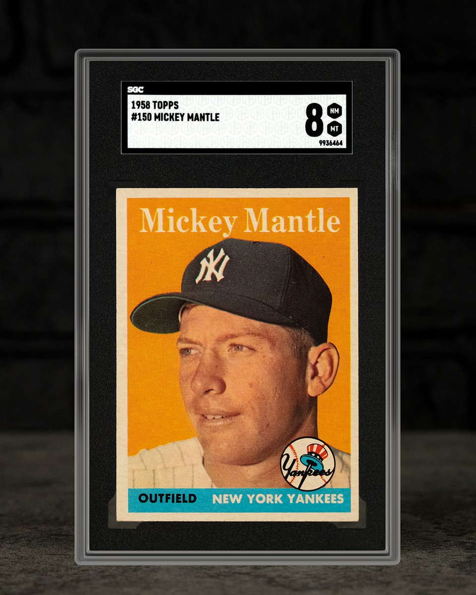 sgcgrading's tweet image. A beautiful copy of The Mick&apos;s &apos;58 Topps card 😍
