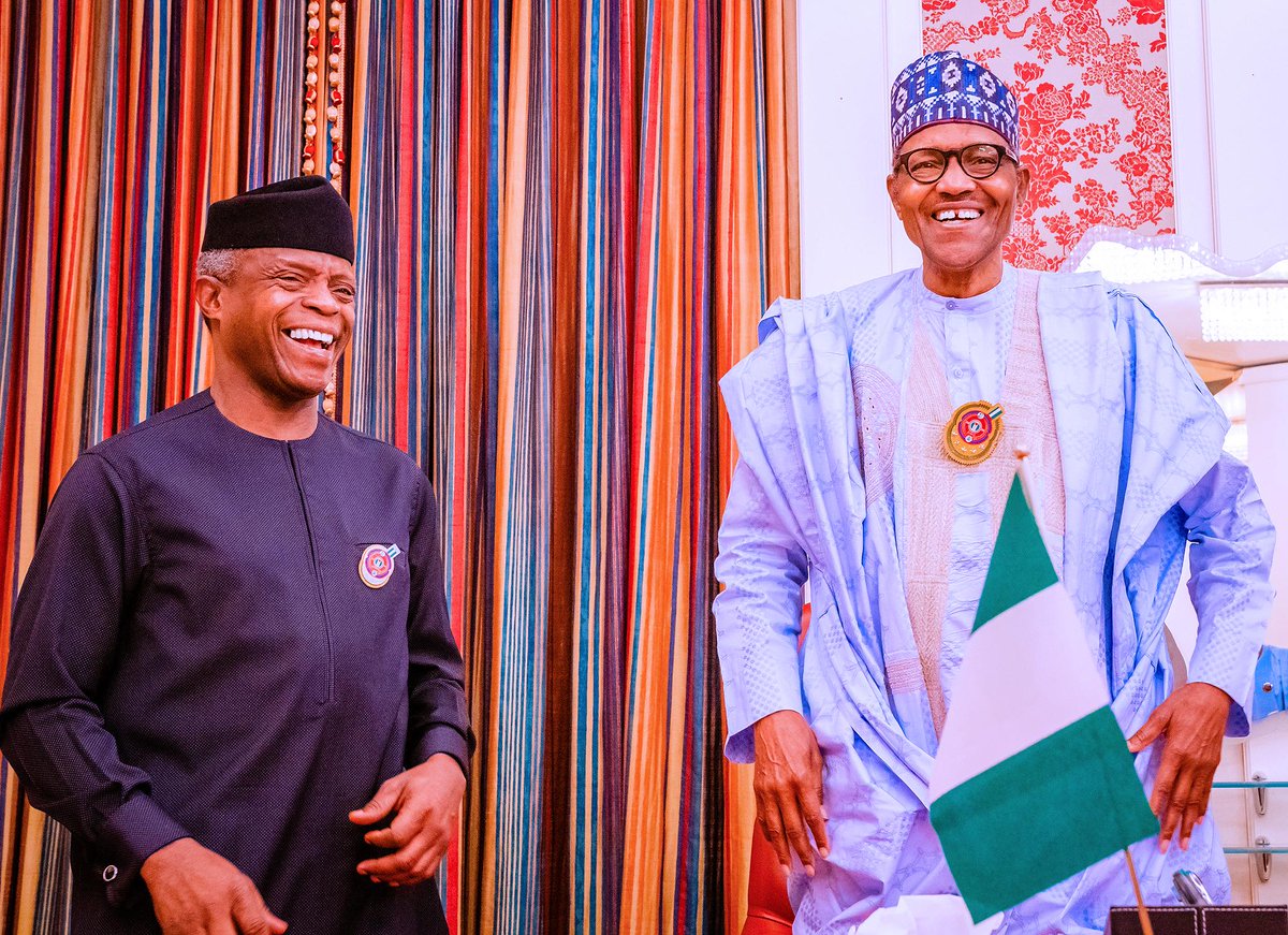 Prof. Yemi Osinbajo (@profosinbajo) on Twitter photo Dolapo and I received, with profound sadness, the news of the passing of His Excellency, former President Muhammadu Buhari, <a href="/MBuhari/">Muhammadu Buhari</a> GCFR, this afternoon.
In the moments that followed, we spoke with Her Excellency Aisha Buhari and their son Yusuf Buhari to express our heartfelt Dolapo and I received, with profound sadness, the news of the passing of His Excellency, former President Muhammadu Buhari, <a href="/MBuhari/">Muhammadu Buhari</a> GCFR, this afternoon.
In the moments that followed, we spoke with Her Excellency Aisha Buhari and their son Yusuf Buhari to express our heartfelt