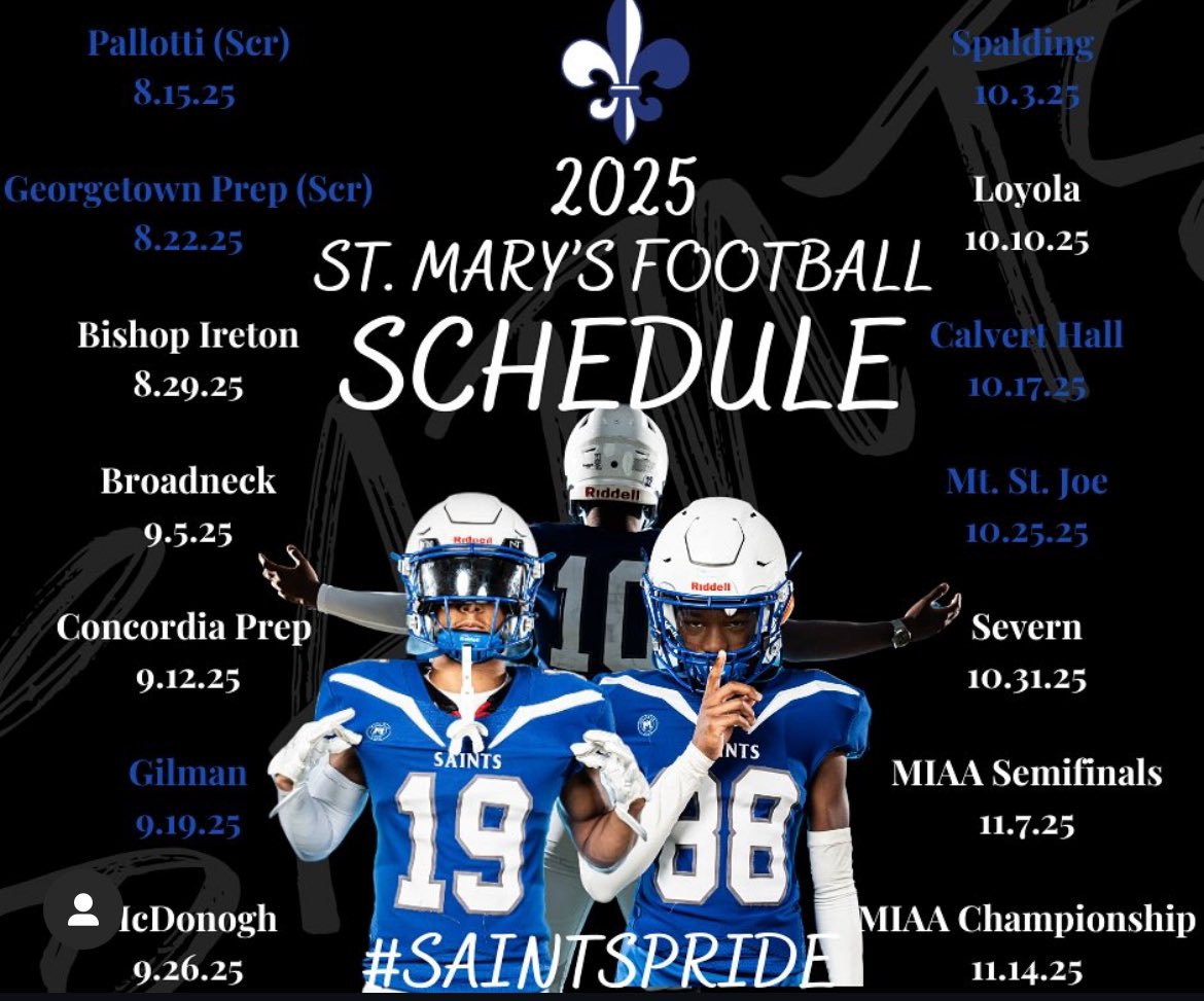 LukeFrayer10's tweet image. My Schedule for the 2026 Season coaches,Junior year is here!!!!
@CoachTaylor_23 @STMSaintsFB
@4GoLive @CoachUlassin @CoachK_OC @CoachMikeLondon @MasonJohnsonm6 @karter_pack @GiovonnBrown @_brady13388 @NPCoachZim @anai11day