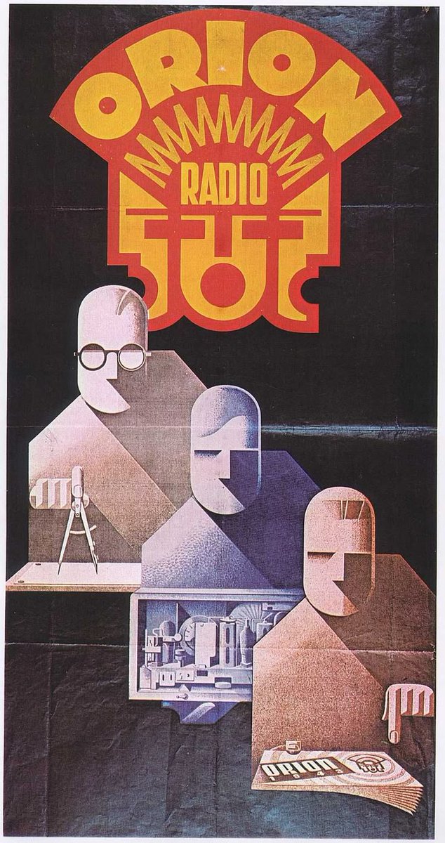 vikare06's tweet image. The posters for Hungary's Orion Radio in the 30s didn't need to go this hard