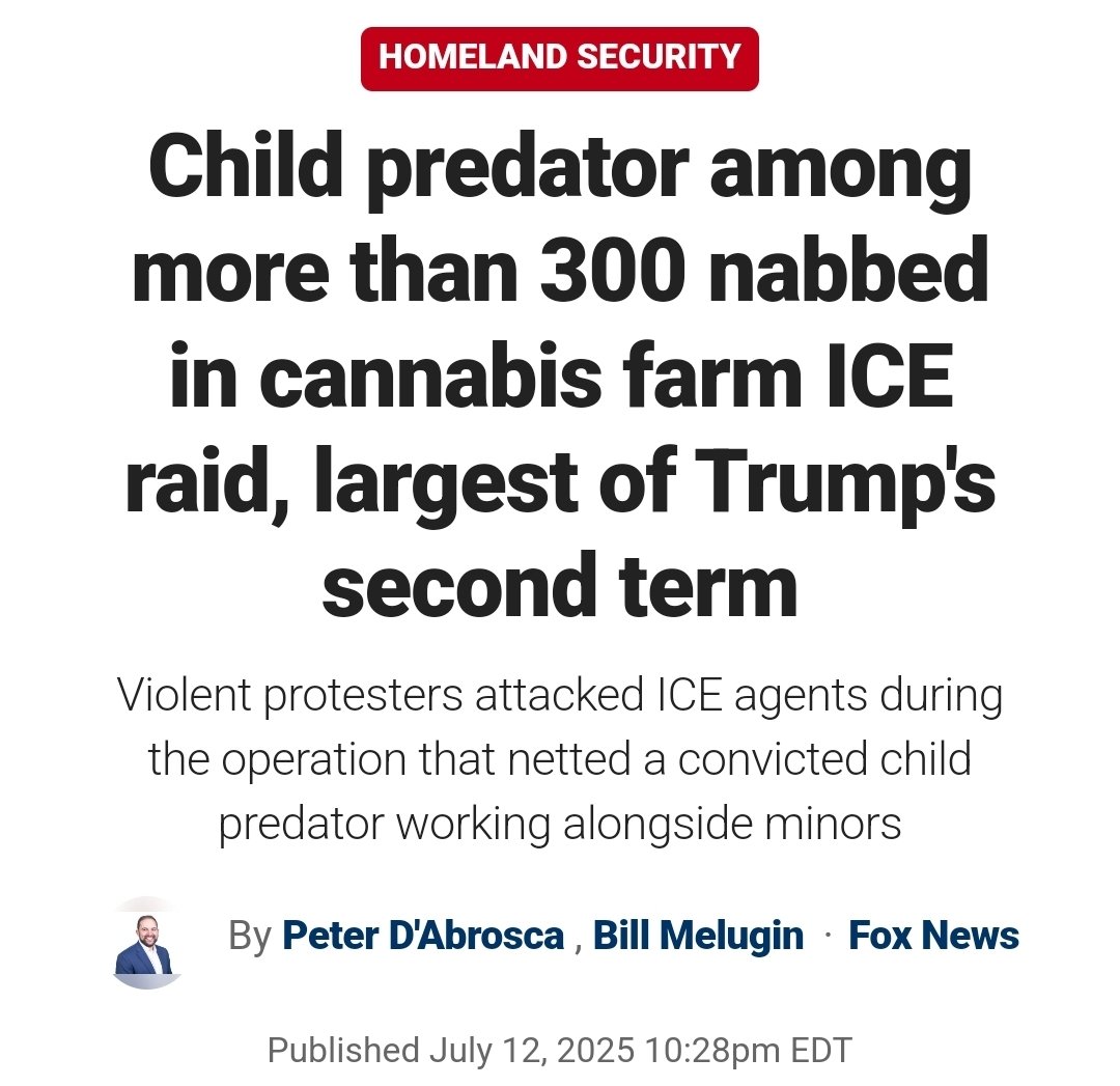 That weed farm raid? There was a convicted child predator working there alongside the children. Thanks <a href="/CAgovernor/">Governor Gavin Newsom</a>