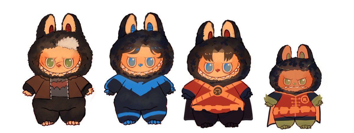 TessBee13's tweet image. Labubu
 #TimDrake #DamianWayne #DickGrayson #JasonTodd #jaydick #batfam