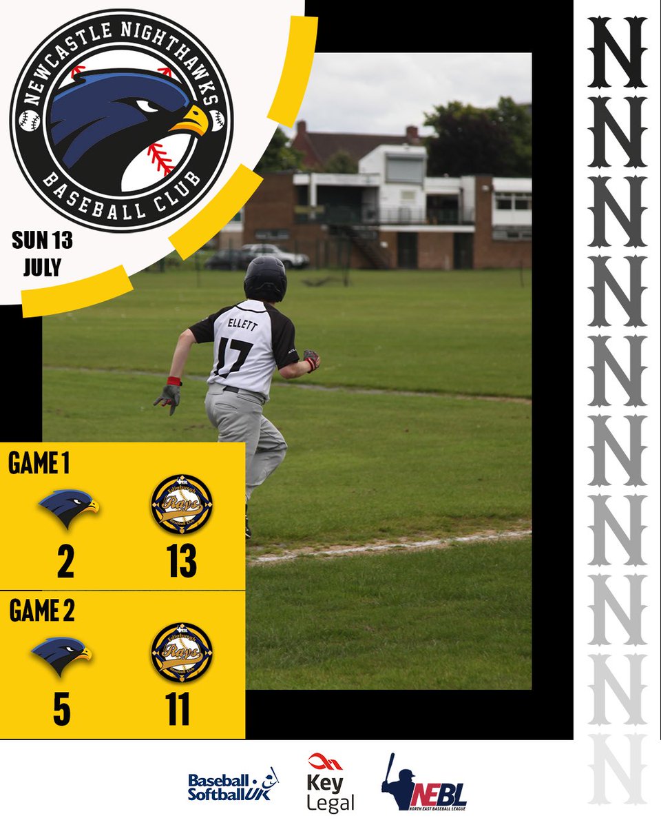 A tough but fun weekend for both our Nighthawks teams.

We get back up, we go again 🫡

Big thank you to our wonderful opponents this weekend: <a href="/LiverpoolTrojan/">Liverpool Trojans Baseball Club</a> &amp; Edinburgh Rays!

#FlyTogether #NewcastleSport #Baseball #UKBaseball #BritishBaseball