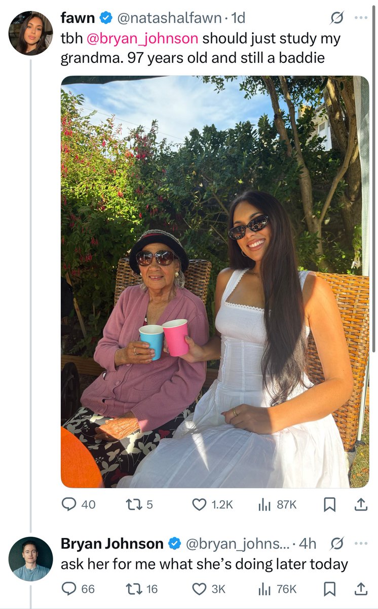 i have to say bryan johnson trying to lock down my grandma wasn’t on my 2025 bingo card but here we are